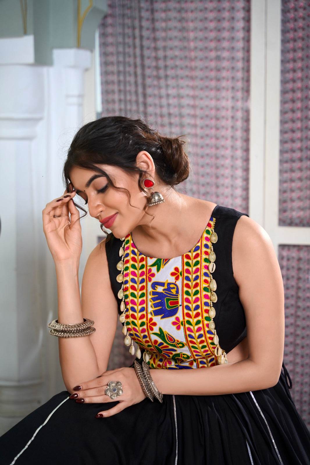 Festive Fashion at Its Best: Rayon Lehenga and Gamthi Work Blouse for Navratri - Rpd Fashion